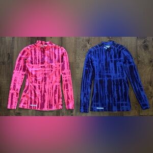 Under Armour Womens mock turtleneck necks 2 total fitted cold gear Sz small